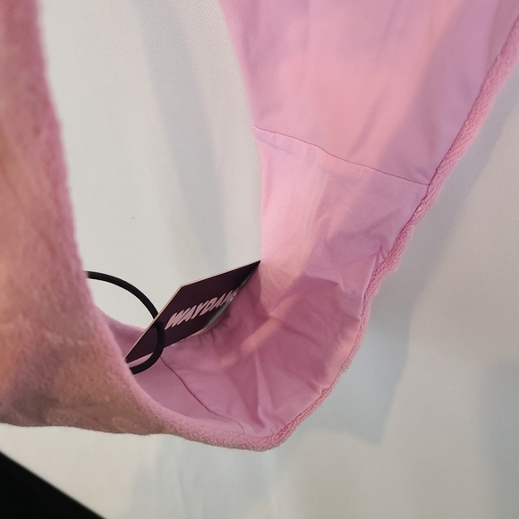 NEW Waydamin Monokini Pink Terry One Piece Bodysuit Swim Sz 2XL NWT $60 - Picture 8 of 11